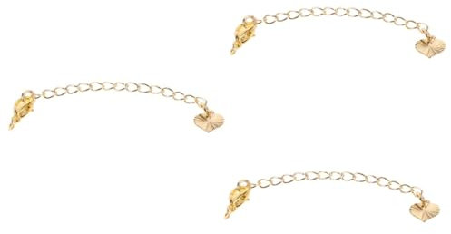Tofficu 9pcs Portable Necklace Chains Bracelet Extenders Stylish Extension Chains for Jewelry Random Clasp Styles for Necklaces Bracelets