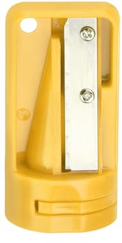 QUARKZMAN Zimmermanns Bleistiftspitzer Tischler Bleistiftspitzer für Zimmermannsbleistift Manueller Bleistift Spitzer Tragbares Bleistift Spitzer Anspitzer für Holzbearbeitung, Gelb