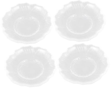 Cabilock 4pièces Assiette Transparent Rond Saucisse à Café Et Plat à Snacks Pour Service De Thé Soucoupes à Pour Décoration De Cuisine Et Dégustation à