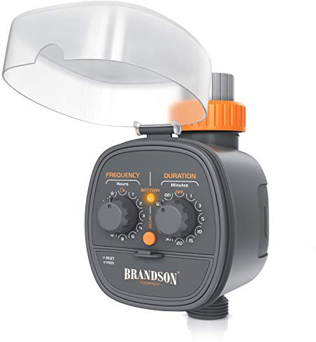 Brandson - Programmatore d'irrigazione, Timer di Irrigazione automatico, Irrigazione automatico giardino, Irrigazione automatica, funzionamento intuitivo, con Adattatore per tubo acqua giardino1/2