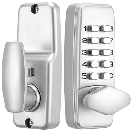 Cerradura de código mecánico digital, cerradura de puerta con contraseña impermeable para interiores y exteriores, con tornillo, cerradura de código de seguridad de aleación de zinc para el hogar