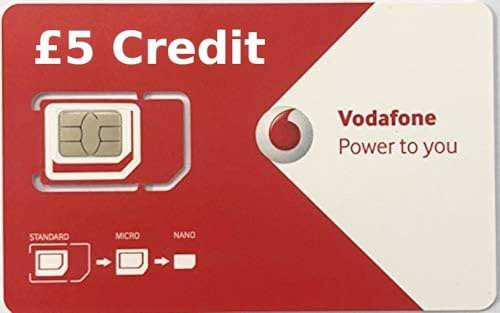 Sim anonima 100% Vodafone Uk già attiva e pronta per l'utilizzo, 5£ di credito inclusi direttamente saulla sim, test di funzionamento prima della spedizione. Ideale per ricezione OTP o viaggi.