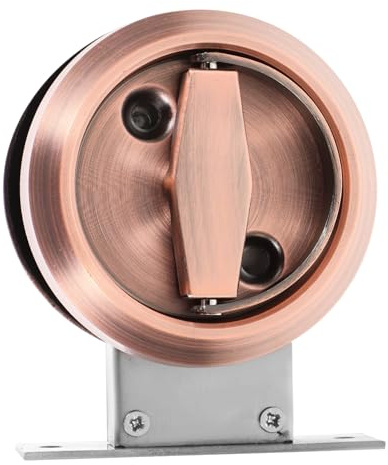 TOBBOMEY Serratura Doppia Faccia in Acciaio Inox con Maniglia Incassata Nascosta Design Arrotondato Porte Scorrevoli Installazione Semplice e Accessori Completi