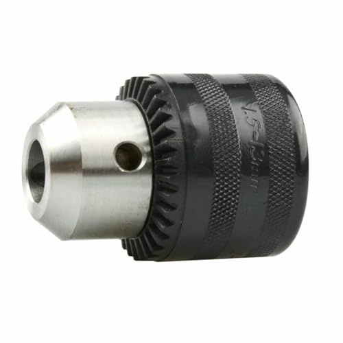 Portabrocas - metal, manual, 13 mm, con llave, ideal para sujetar brocas de forma segura y eficiente en trabajos eléctricos y de ferretería.