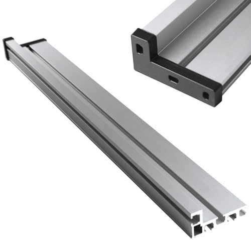 T-Nut Schiene 1200mm, 75 Typ Alu Profilschiene T-Schiene Führungsschiene für Holzbearbeitung, T Track Gehrungsschiene für Werkbank Frästisch Tischkreissäge Zaunbefestigung