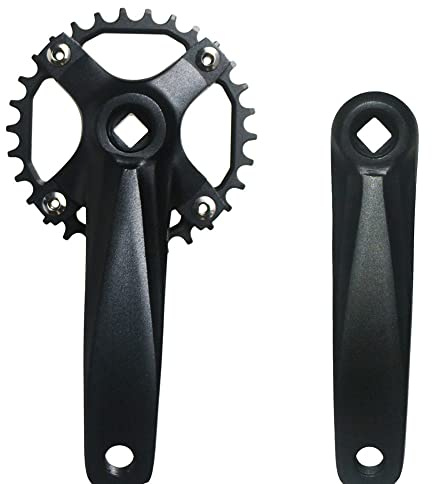 Zpengtai Kurbelgarnitur Fahrradkurbel MTB 104BCD Kurbel 152/17. 0mm Kurbelarme for Fahrrad 3 0t 38 t 36 38t Fahrradkurbel-Kettenrad-Bike-Teile Speed(Black 34T,170mm)