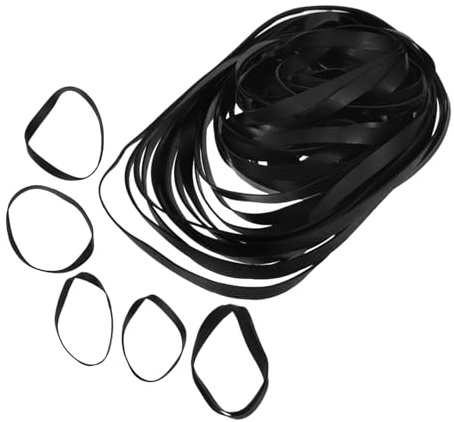 PERSELOSO 50pcs Cassette Belt Flat Rubber Drive Belts for Recorder Dvd CD Player Repair Tape Maintenance Replacement
