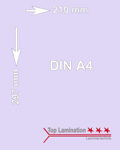 Top Lamination 25 Blatt lila 250 g/m² A4 (210x297mm) Tonpapier bedruckbar Premium farbiges Papier