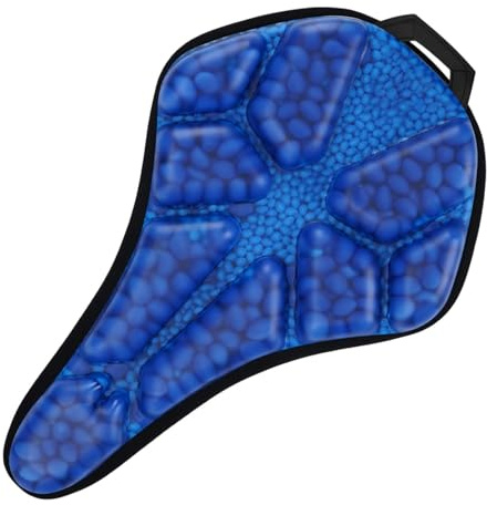 Cuscino imbottito per bicicletta, imbottitura in memory foam ispessito 3D, sella ortopedica professionale per alleviare la pressione, inserto in gel ad alta densità, fondo antiscivolo rinforzato per