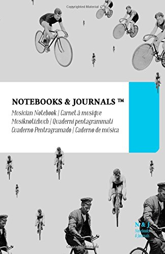 Notenpapier A5 Notebooks & Journals, Fahrräder (Vintage-Kollektion), Large: (Musiknotizbuch, Musiknotenheft, Notenblock, Notenheft) Soft Cover (13.97 x 21.59 cm)