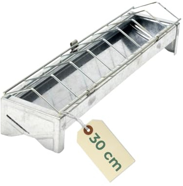 Futtertrog Metall Küken Futterautomat Hühner Zubehör Kükenfutter Automat Futterspender Küken Hühner Futtertrog Gitter 30 cm