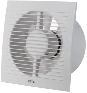 EUROPLAST Ø 150mm Aspiratore Bagno - Ventola Aspirazione Bianca - Estrattore Aria - Ventilatore da Parete per Cucina, Garage, WC