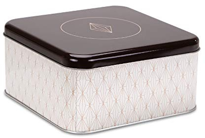 Städter 710078 Vanilla Diamonds Gebäckdose, Weißblech, 21 x 21 cm