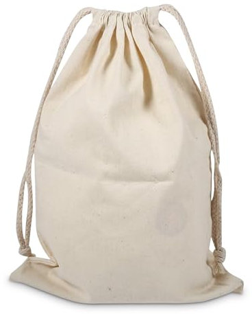 HERCHR Sacco per Biancheria in Cotone, Lavabile con Coulisse per Lavanderia Pounch Sacco per Vestiti Sacco per Vestiti sporchi per Viaggi in dormitorio Universitario(22x28cm)