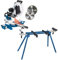 scheppach Kappzugsäge HM140L Kappsäge Gehrungssäge beidseitig neigbar Set + scheppach Untergestell UMF1550 Maschinentisch | Belastbarkeit 150kg | 935-1945mm
