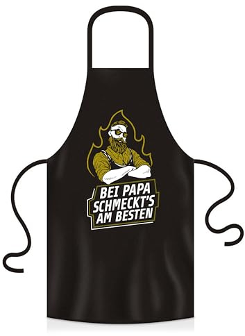 YORA Grillschürze für Männer Vatertagsgeschenk - Kochschürze lustig [inkl. Urkunde] - lustige Geschenke zum Vatertag - Geschenkideen Opa & Papa - Lustig