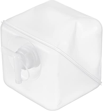 sourcing map Plegable Agua Contenedor 4L Portátil Almacenamiento Portador Cubo Jarra con Espiga Sellado Tapa para Exterior Senderismo Acampar Navegación Natación
