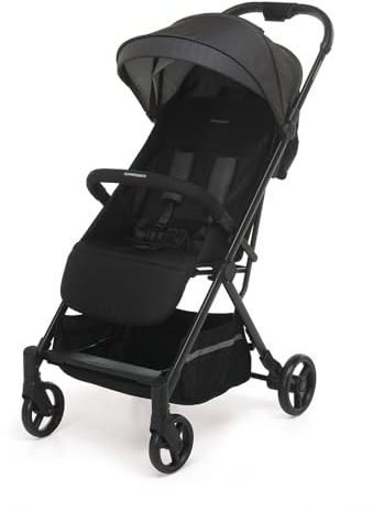 Foppapedretti Kompakt Voila-barnvagn, för barn 0–22 kg (0–4 år), stängning med 1 hand, självstående, justerbart ryggstöd, bärbart, dörrföremål, aluminiumram, lava