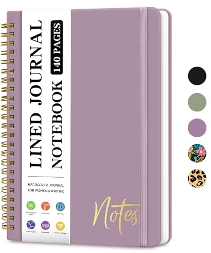 ZOTIA Lined Spiral Notebook for Work Hardcover Spiral Journal College Ruled