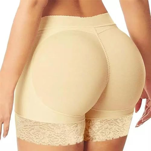 Eowppue Braguitas con Relleno Gluteos para Mujer, Bragas Acolchadas Push Up Gluteos Leggings para Mujer Talla M