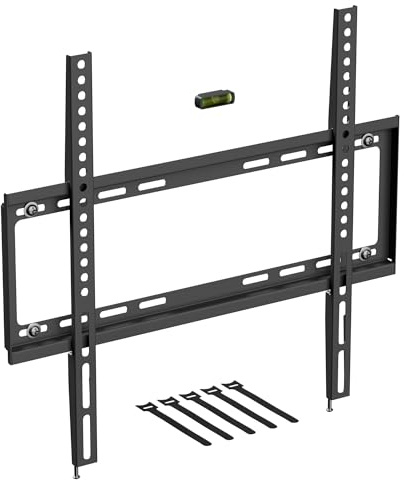 D-Line TV Wall Bracket for 32-70 Inch TVs, Ultra Low Profile TV Bracket with Spirit Level, Slim Flat to Wall TV Mount - VESA 200x200mm - 400x400mm, Holds up to 60kg