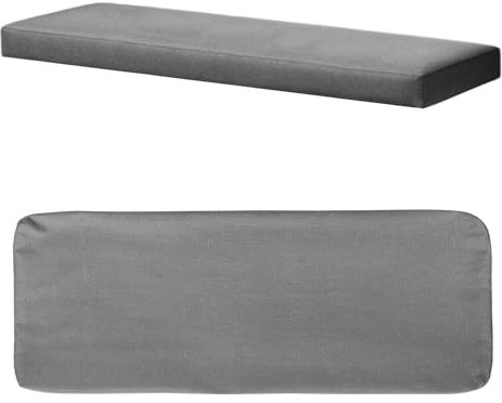 Kimgull Bankkissenbezug Mit 2 Spanngurten, Innenschaum ist Nicht enthalten, Ersatzbezug für Sitzkissen Mit reißverschluss und Waschbar, Dunkelgraugrün, 110 X 50 X 8CM