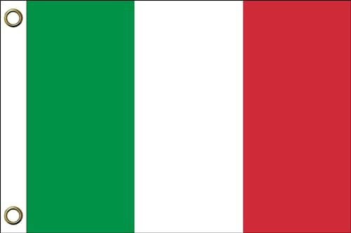 Italien Flagge Fahne | 150 cm x 90 cm / 90 x 150 cm | Wetterfest & Langlebig | Polyester mit zwei Ösen
