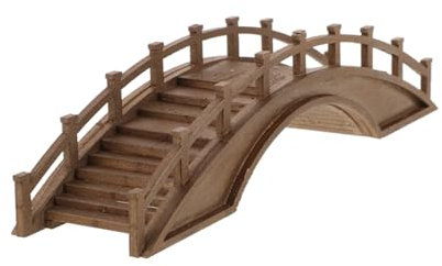 GOOHOCHY Miniatur Holz Bogenbrücke Aus Naturholz Detailgetreu Und Formstabil Für Garten Und Miniaturlandschaften Vielseitige Dekoration