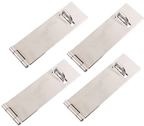 OSALADI 4pcs Stainless Steel Door Buckle Lock Security Latch for Home Office Easy to Use Rustic Style