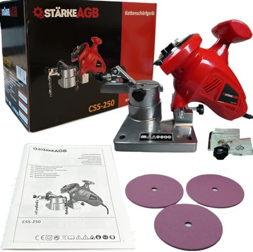 ALECTOR DE CADENA StarkeAGB CSS-250 para motosierra, 8400 rpm, 250 W con 3 discos