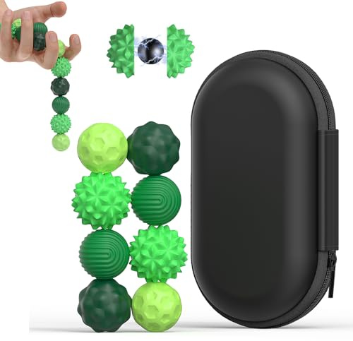 Jastown 8 Stück Magnetische Fidget Kugeln, Anti-Stress Sensorik Spielzeug aus Silikon, Magnetische Kugeln für Erwachsene & Kinder, Stressabbau & Entspannung, Motorikspielzeug für Zuhause & Büro
