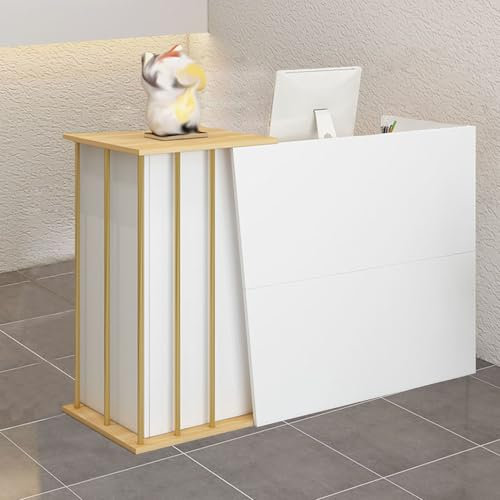 XNKLPY Empfangstheke Rezeption Moderner Empfangstheke Kosmetikstudio Empfangstheke Salon Kosmetikstudio Empfangstresen FüR Praxis BüRotheke Reception Tisch Holzwerkstoff(Size:100CM,Color:a)