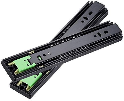 Push to Open Soft Close Schubladenschienen, Kugellager, Seitenmontage, 3-fach Vollauszug, strapazierfähig