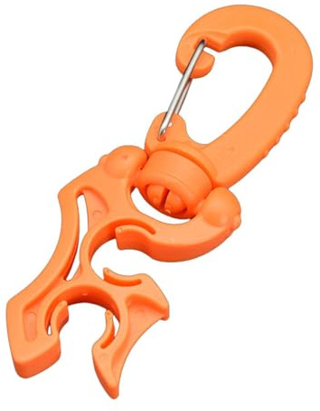 wisoolkic Schlauchclip Schnalle mit 360° Drehung für Tauchausrüstung, Schlauchclip Halterung, Schnalle mit Haken für Atemregler und Manometer, Halterung für Atemregler und