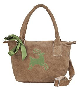 Rosi Bavaria Damen Trachtentasche Ledertasche klassik Braun/Olive A000061