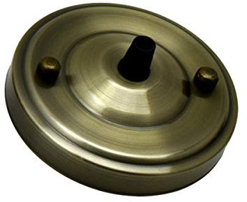 Vintage Lighting UK - Lampada da soffitto con rosetta, diametro nuovo, colore: Verde ottone