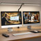 APMIEK Doppelkopf Schreibtischlampe LED Dimmbar, 24W 80CM Klemmbar Tageslichtlampe Schreibtisch Lampe, Schwanenhals Büro Tischlampe Augenschutz Arbeitsplatzleuchte Monitor Lampe, schwarz