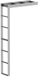 ELEO Wandrosenbogen Sorrento - Massiver Torbogen aus Baustahl, Rosenbogen zur Wandmontage - 2,30 x 1,25 m (H x B), feuerverzinkt