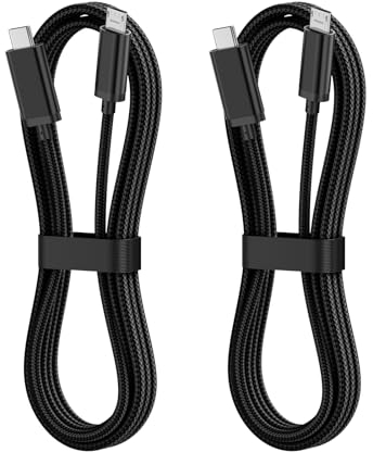 USB C to Micro USB câble 1M, Nylon tressé Short Type C to Micro USB cordon Compatible avec Samsung Galaxy S7 S6, J7, J3, LG, HTC, PS4, Kindle, Xbox Controller, Casque d'écoute, Android Phone(Noir)