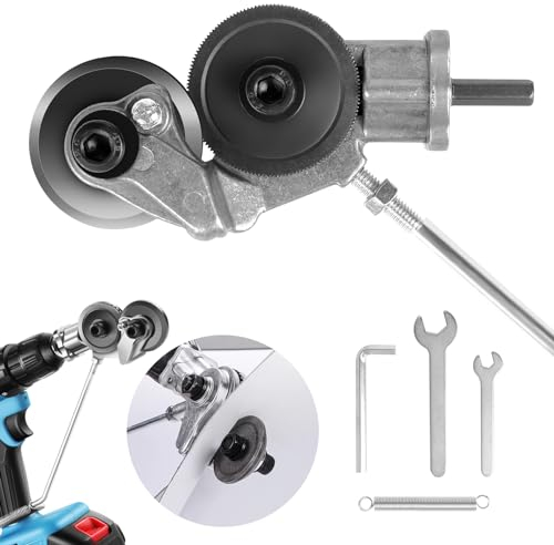 Electric Drill Plate Cutter, Sheet Metal Cutter Accessories, Fast Metal Plate Cutter for Power Nibbler Drill Attachment for Cutting Iron, White Sheet, Steel, Copper, Aluminum