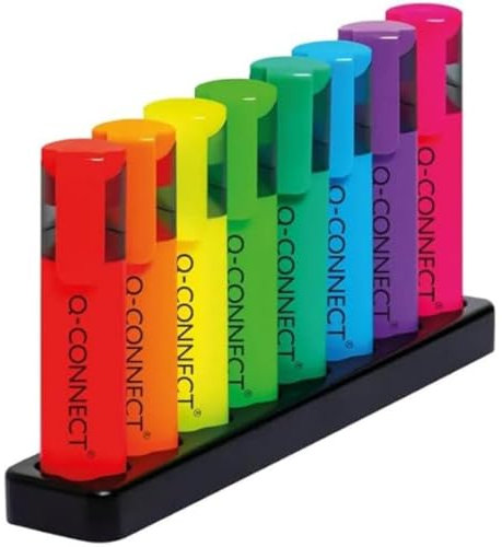 Q-Connect Deskset with 8 Neon Highlighters (Pack of 8)