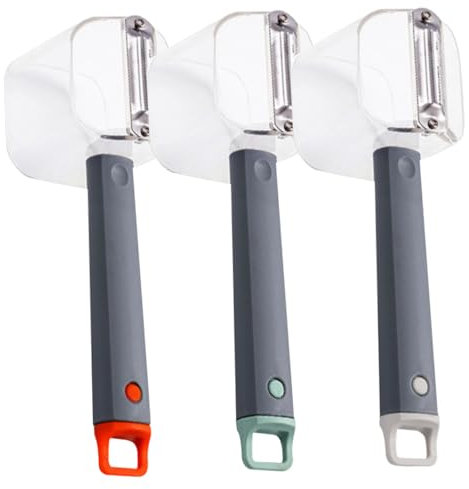 Alipis 3piezas Pelador Multifunción Para Verduras Frutas y Patatas Mango Ergonómico Unidades Fácil De Limpiar