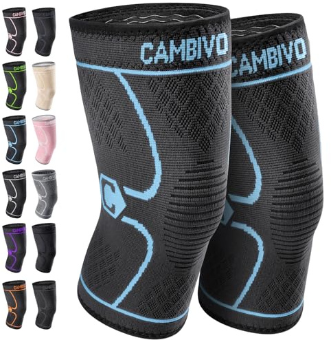 CAMBIVO Kniebandage Männer Damen X2, Bandage Knie hilfreich Erholung bei Meniskusriss, ACL und Arthritis, Kniebandage Meniskus für Laufen, Wandern, Joggen, Sport, Volleyball