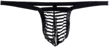Casey Kevin Durchschauen Herren Strings Sexy Unterwäsche Männer Aiedrigen Taillen Tanga Mesh Mit Ausbuchtung Unterhosen,Schwarz,L