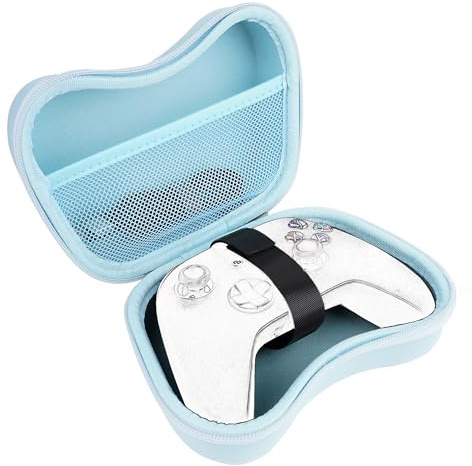 Linkidea Étui de Voyage pour Manette Compatible avec Xbox Series X/S et Nintendo Switch Pro, Sac de Transport pour Accessoires de Jeu, étui de Rangement Rigide et Protecteur (Bleu)