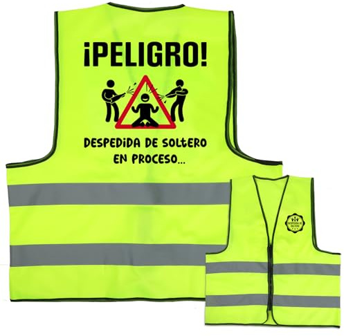 BETESSIN Gilet Addio al Celibato Spagnolo con Scritta ¡PELIGRO! Decorazione Futuro Sposo