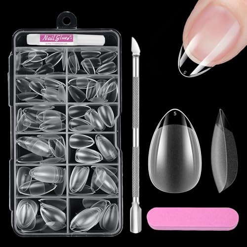 Venares 120 stycken extra kort nageltips för gelnaglar, 12 storlekar komplett täckning, mjuka gelspetsar, förformade halvmatt, konstgjorda naglar för fastsättning