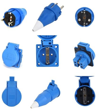 REIUAFWYGV IP44 16A Industrial Socket Specification Wire Cable Connector 220V-240V for air Power Conditioning 2 Pin(202N)
