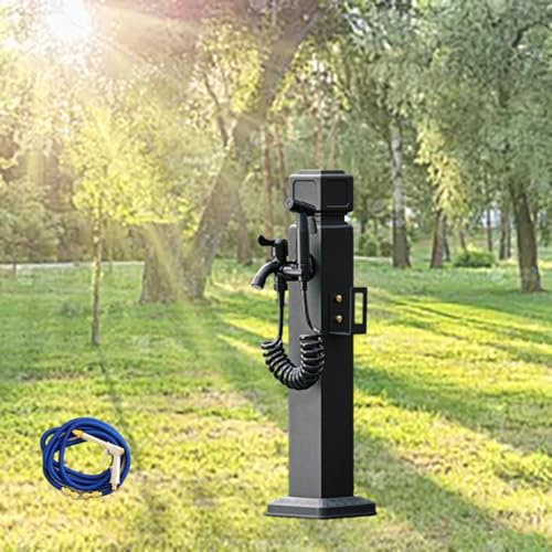 LLYLAFDC Colonne d'eau De Jardin Autoportante, Extérieur Antigel Robinet Jardin,Fontaine D'irrigation avec Support De Tuyau, Jardin sur Pied Antigel(60cm)