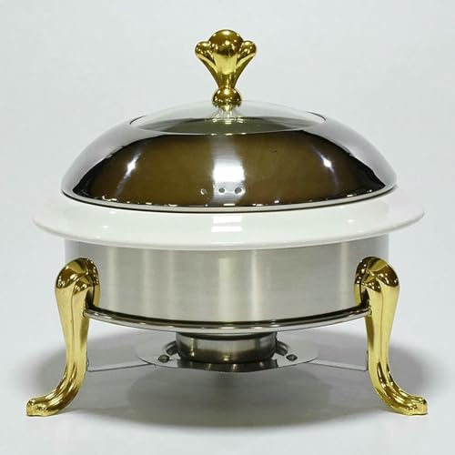 HOTAPEPU Chauffe-Plats pour Buffet - Plateau Chauffant, Buffet Chauffant, en Acier Inoxydable avec Plaque en Verre, Ensemble De Fondue. Chauffe-Plats pour Buffet Traiteur~/